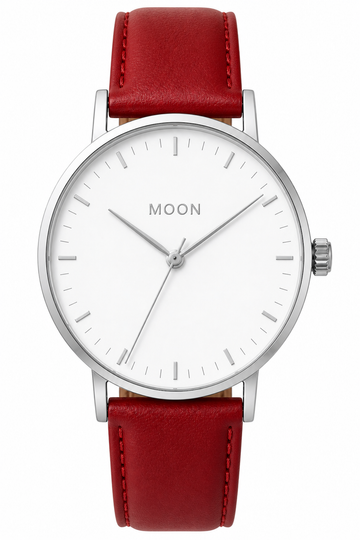 Montre cuir rouge femme – Élégante et intemporelle | MOON