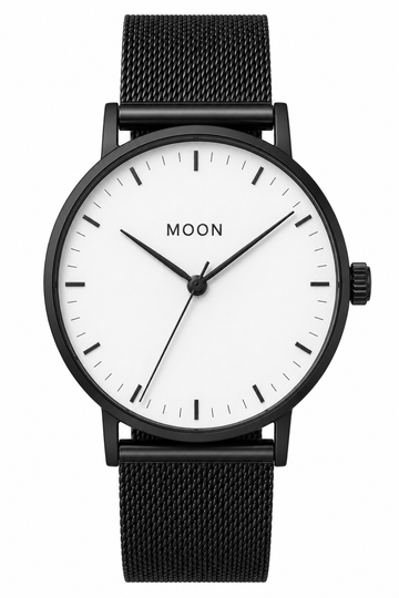 Montre maille noir femme – Élégante & minimaliste | MOON